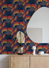 York Retro Esme Navy Peel & Stick Wallpaper