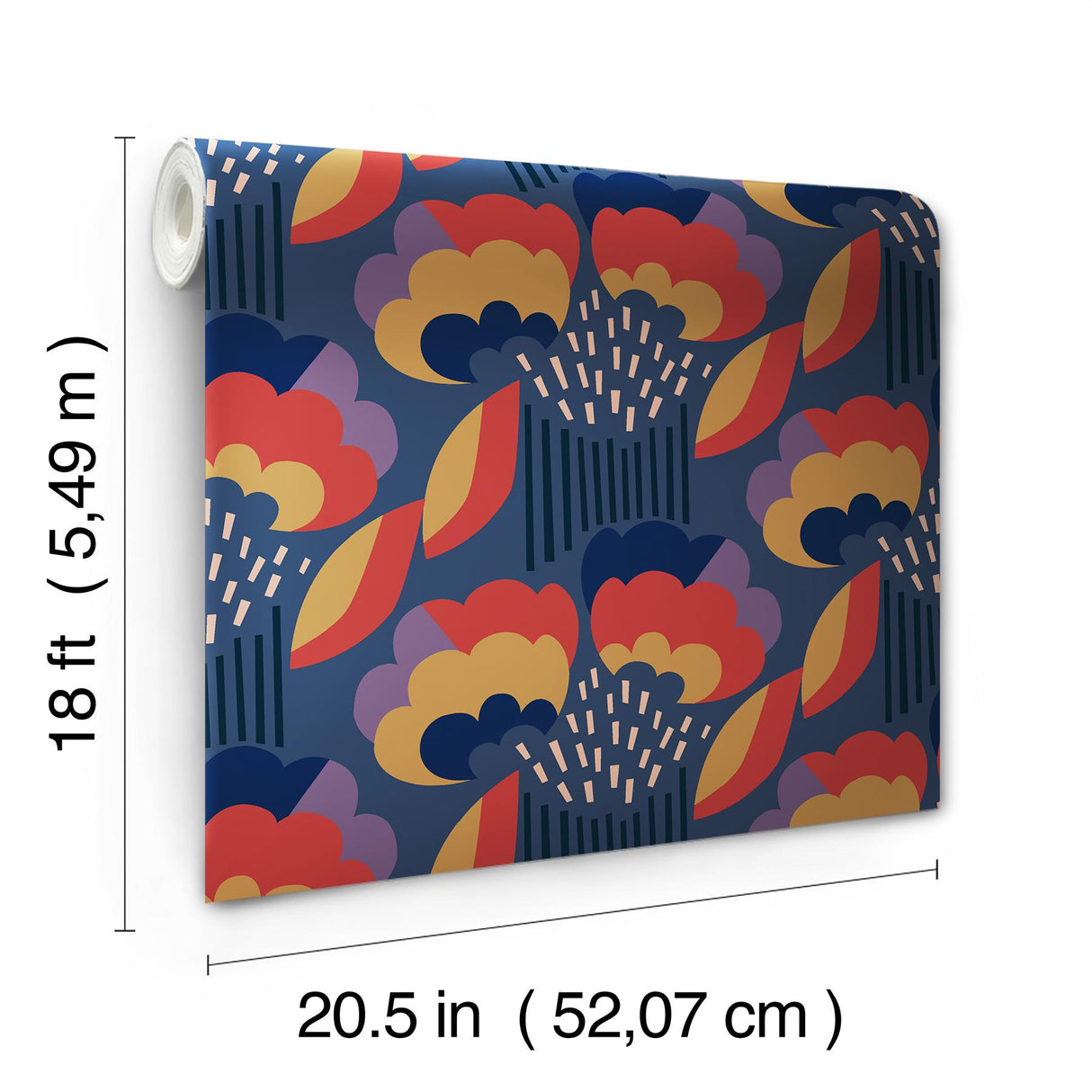York Retro Esme Navy Peel & Stick Wallpaper
