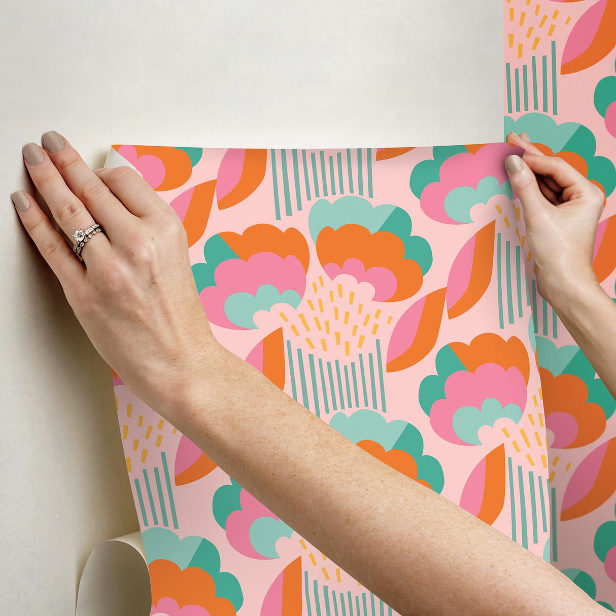 York Retro Esme Pink Peel & Stick Wallpaper
