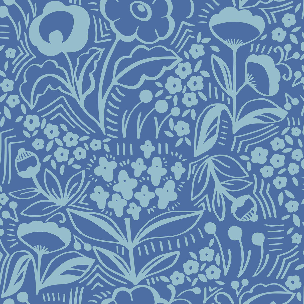 York Jeani Blue Peel & Stick Wallpaper
