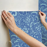 York Jeani Blue Peel & Stick Wallpaper