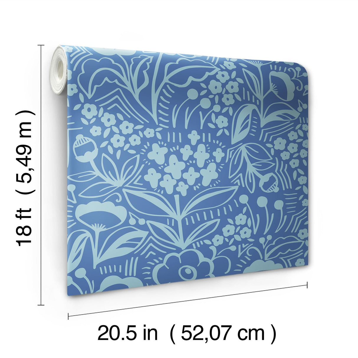 York Jeani Blue Peel & Stick Wallpaper