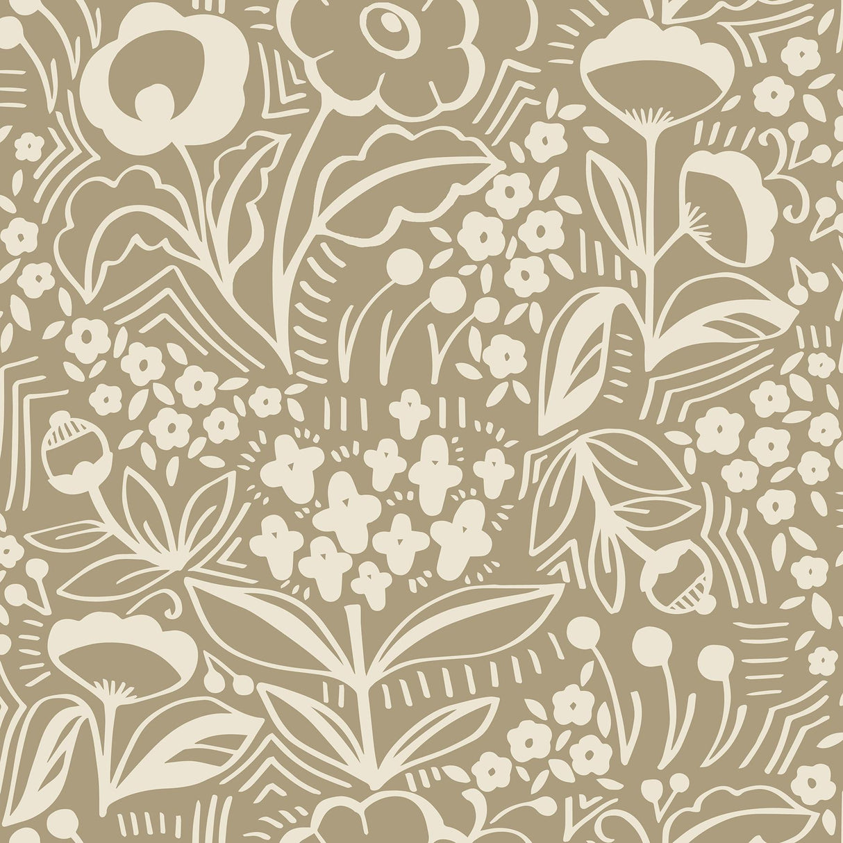 York Jeani Light Brown Peel & Stick Wallpaper