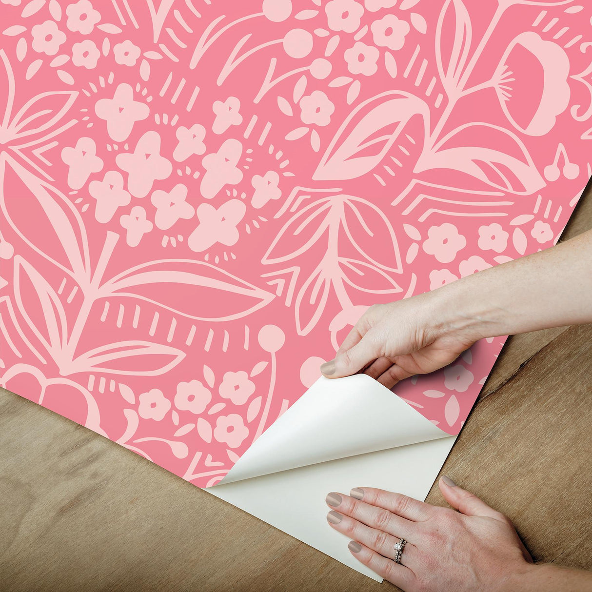 York Jeani Pink Peel & Stick Wallpaper