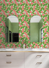 York Talia Green Peel & Stick Wallpaper