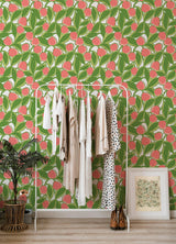 York Talia Green Peel & Stick Wallpaper