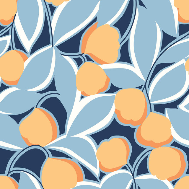 York Talia Light Blue Peel & Stick Wallpaper