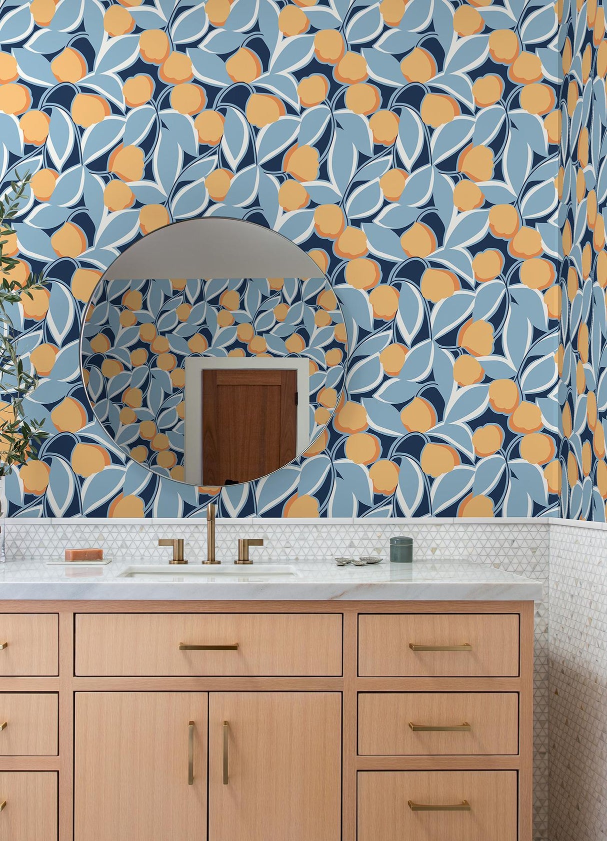 York Talia Light Blue Peel & Stick Wallpaper
