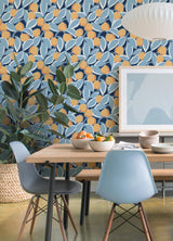York Talia Light Blue Peel & Stick Wallpaper