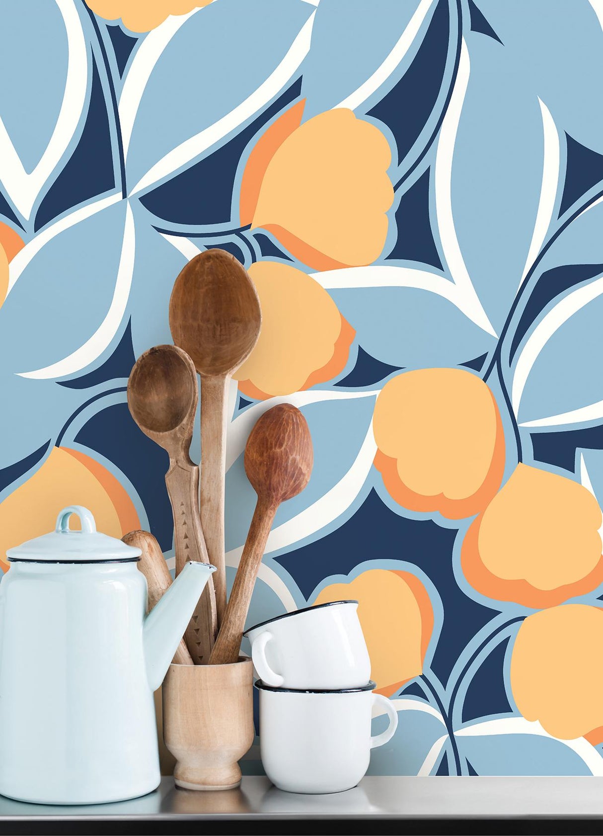 York Talia Light Blue Peel & Stick Wallpaper
