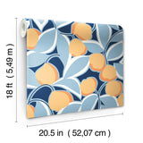 York Talia Light Blue Peel & Stick Wallpaper