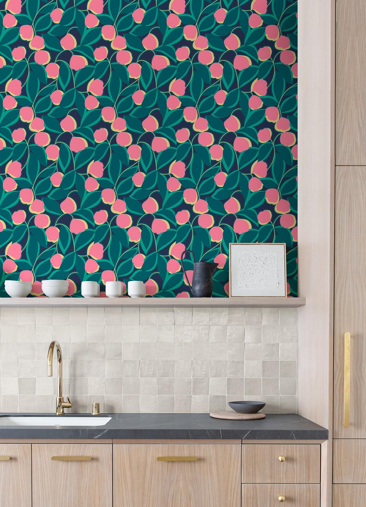 York Talia Navy Peel & Stick Wallpaper