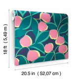 York Talia Navy Peel & Stick Wallpaper