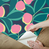 York Talia Navy Peel & Stick Wallpaper
