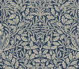 York Acorn Indigo Peel and Stick Wallpaper
