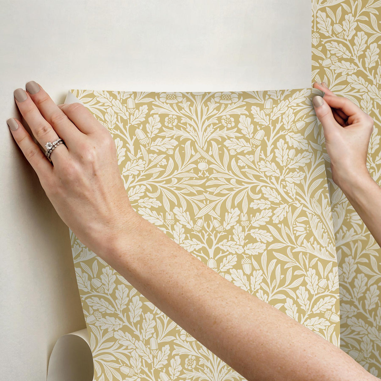 York Acorn Cowslip Peel and Stick Wallpaper