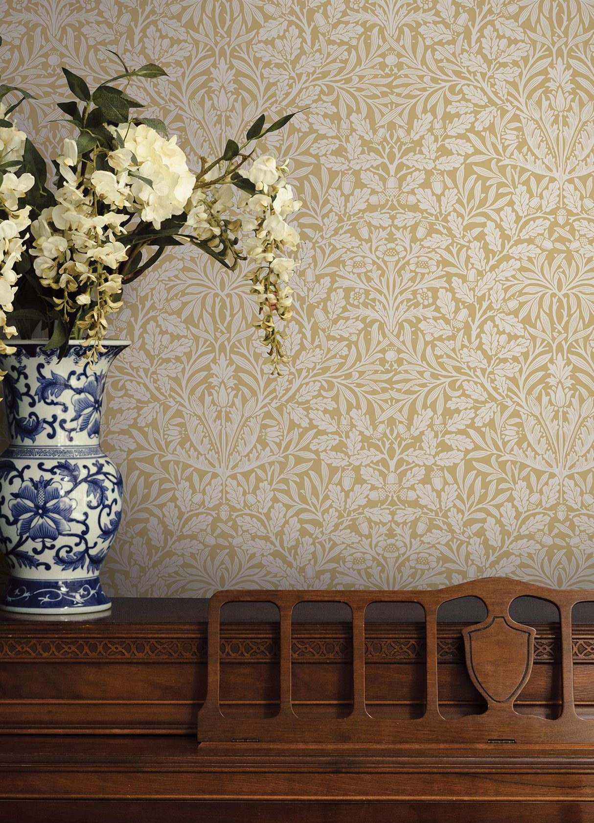 York Acorn Cowslip Peel and Stick Wallpaper