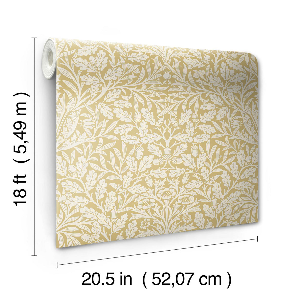 York Acorn Cowslip Peel and Stick Wallpaper