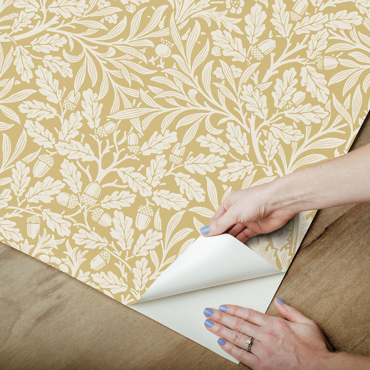 York Acorn Cowslip Peel and Stick Wallpaper