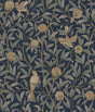 York Bird and Pomegranate Indigo Peel and Stick Wallpaper