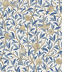 York Bird and Pomegranate Woad Peel and Stick Wallpaper