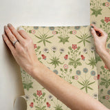 York Daisy Fennel and Rose Peel and Stick Wallpaper