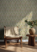 York Daisy Fennel and Rose Peel and Stick Wallpaper