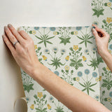 York Daisy Saffron and Thyme Peel and Stick Wallpaper