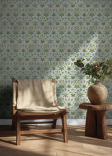 York Daisy Saffron and Thyme Peel and Stick Wallpaper