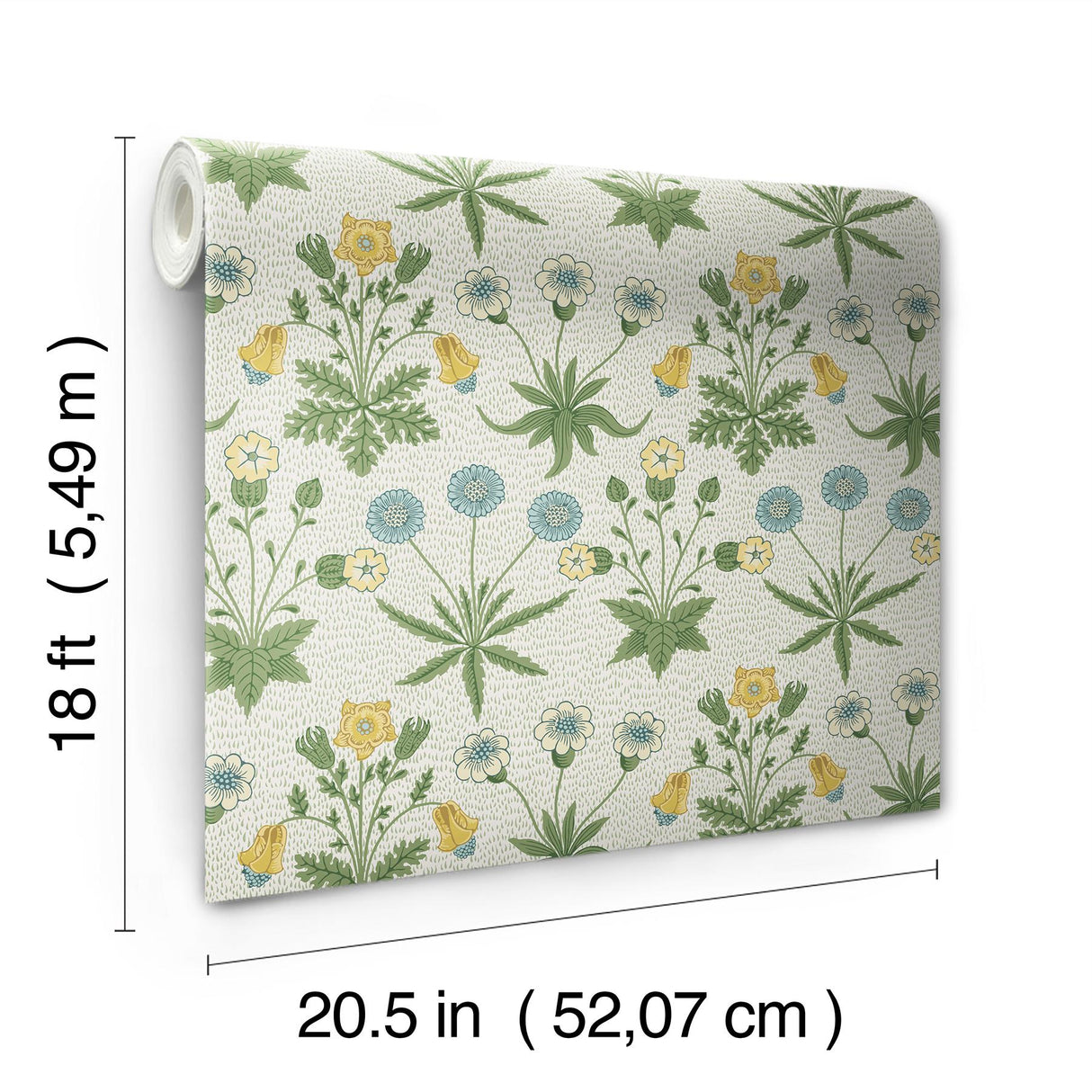 York Daisy Saffron and Thyme Peel and Stick Wallpaper