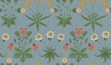 York Daisy Wedgwood and Coral Peel and Stick Wallpaper