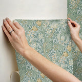 York Golden Lily Sea Glass Peel and Stick Wallpaper