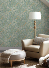 York Golden Lily Sea Glass Peel and Stick Wallpaper