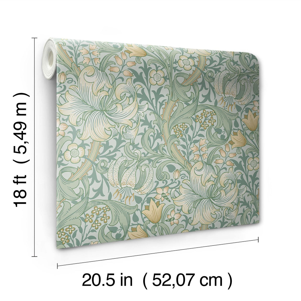 York Golden Lily Sea Glass Peel and Stick Wallpaper