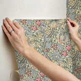 York Golden Lily Linen Peel and Stick Wallpaper