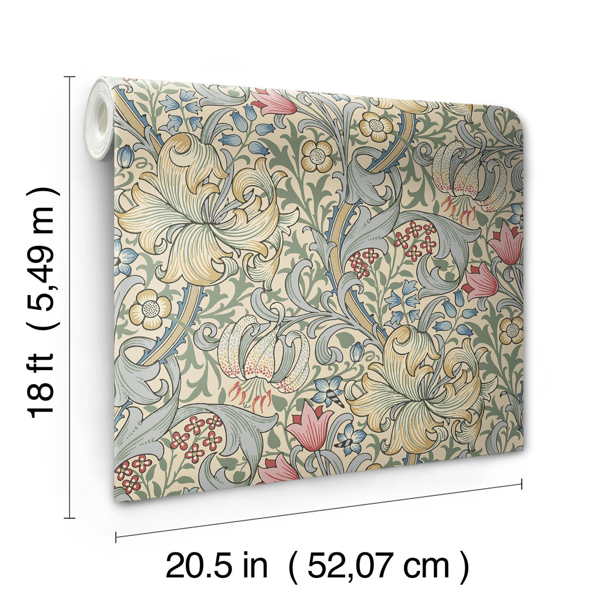 York Golden Lily Linen Peel and Stick Wallpaper