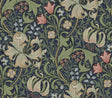 York Golden Lily Indigo and Rose Peel and Stick Wallpaper