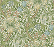 York Golden lily Boughs Green Peel and Stick Wallpaper
