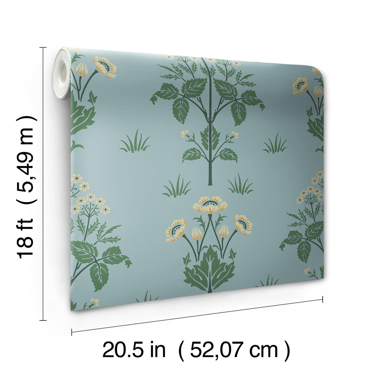York Meadow Sweet Woad and Forest Peel and Stick Wallpaper