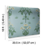 York Meadow Sweet Woad and Forest Peel and Stick Wallpaper