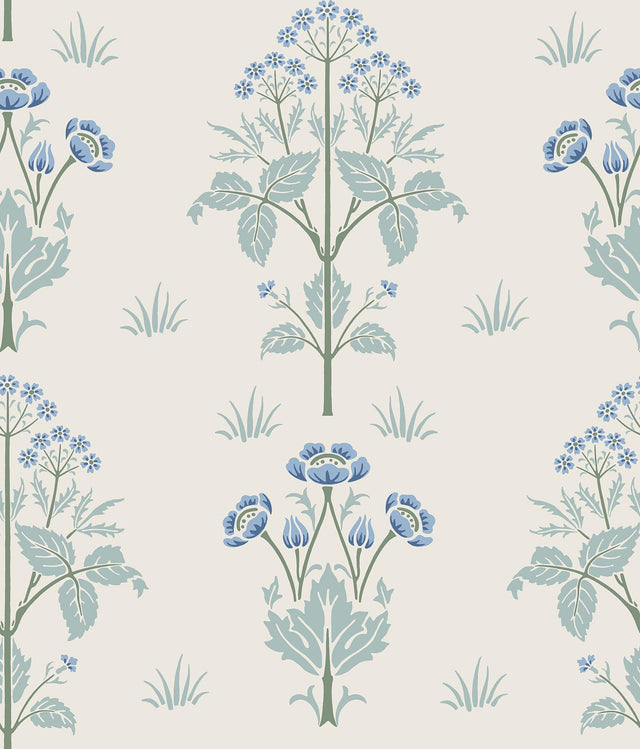 York Meadow Sweet Chalk and Wedgwood Peel and Stick Wallpaper