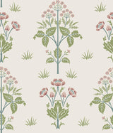 York Meadow Sweet Cotton and Rose Peel and Stick Wallpaper
