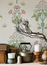 York Meadow Sweet Cotton and Rose Peel and Stick Wallpaper