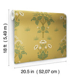 York Meadow Sweet Saffron and Thyme Peel and Stick Wallpaper