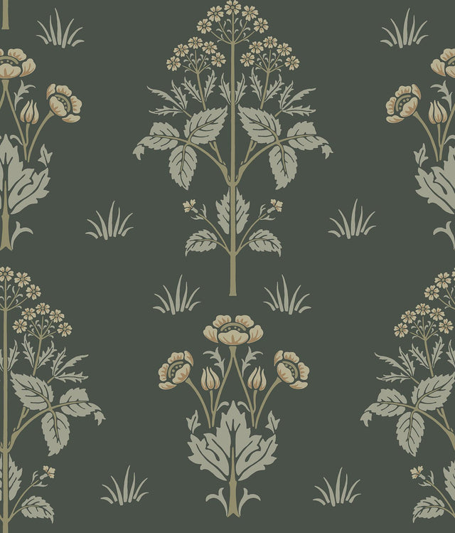 York Meadow Sweet Bayleaf and Manilla Peel and Stick Wallpaper