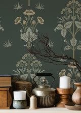 York Meadow Sweet Bayleaf and Manilla Peel and Stick Wallpaper