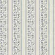 York Rosehip Stripe China Blue Peel and Stick Wallpaper