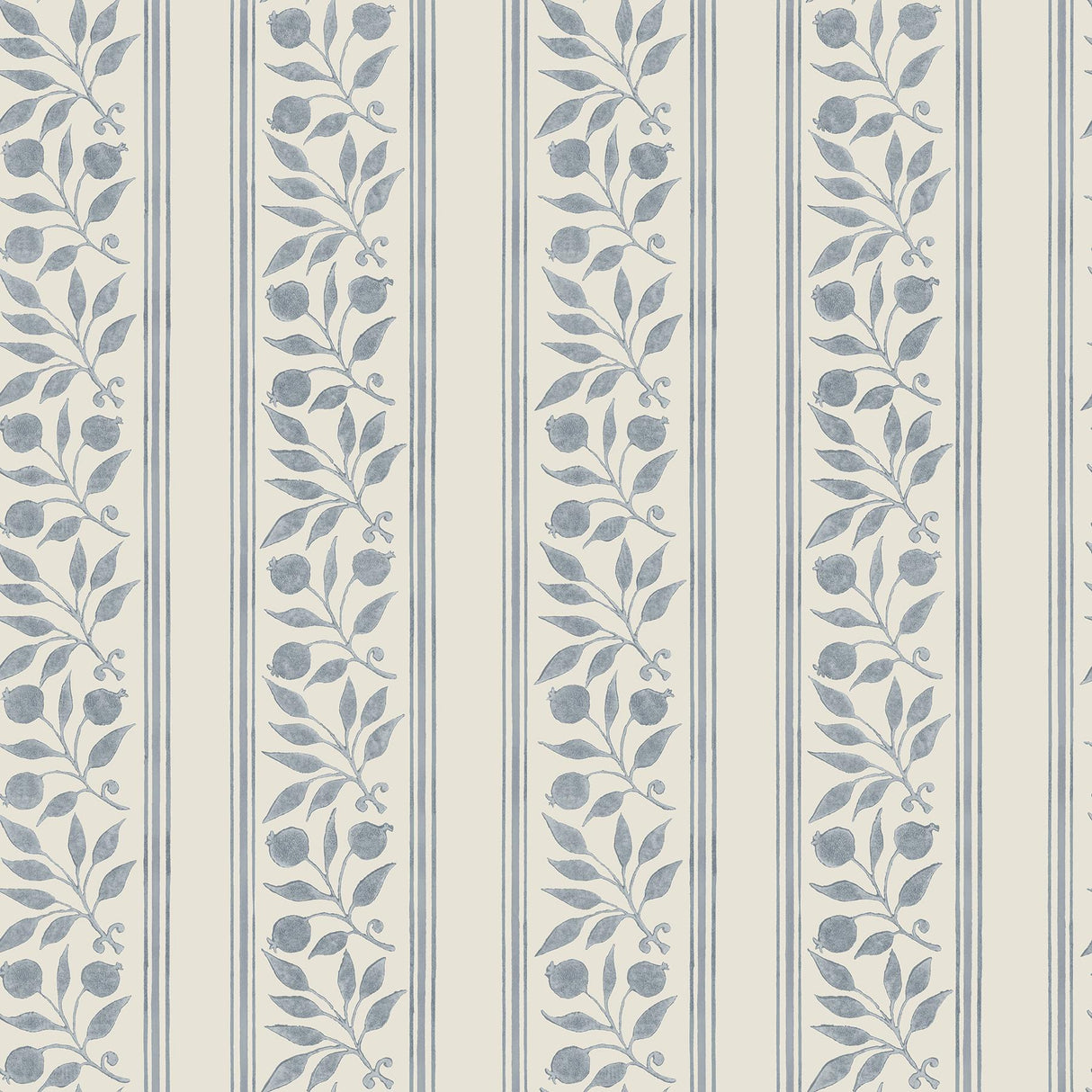 York Rosehip Stripe China Blue Peel and Stick Wallpaper