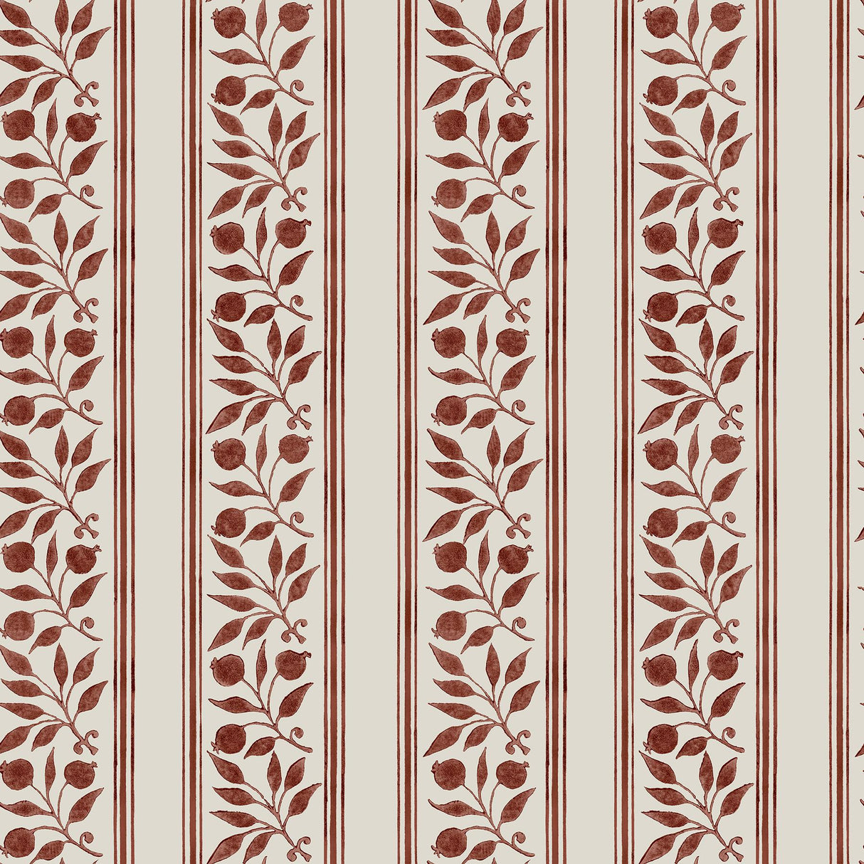 York Rosehip Stripe Madder Peel and Stick Wallpaper