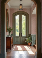 York Rosehip Stripe Madder Peel and Stick Wallpaper